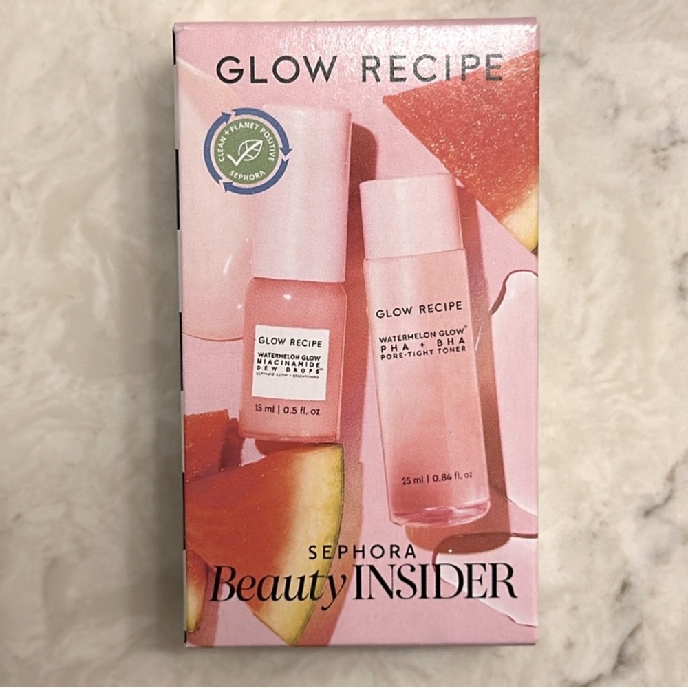 Glow Recipe - toner (25 ml) and niacinamide dew drops (15 ml)